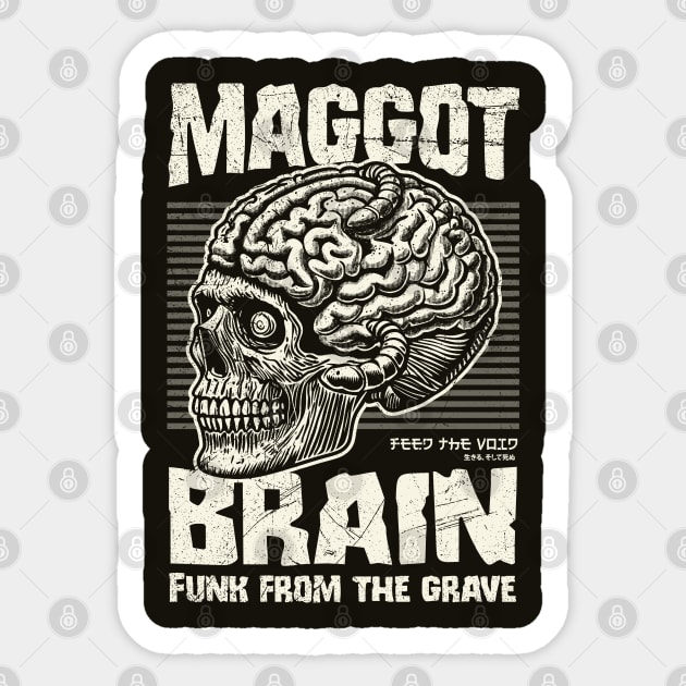 Maggot Brain Sticker by artslaves